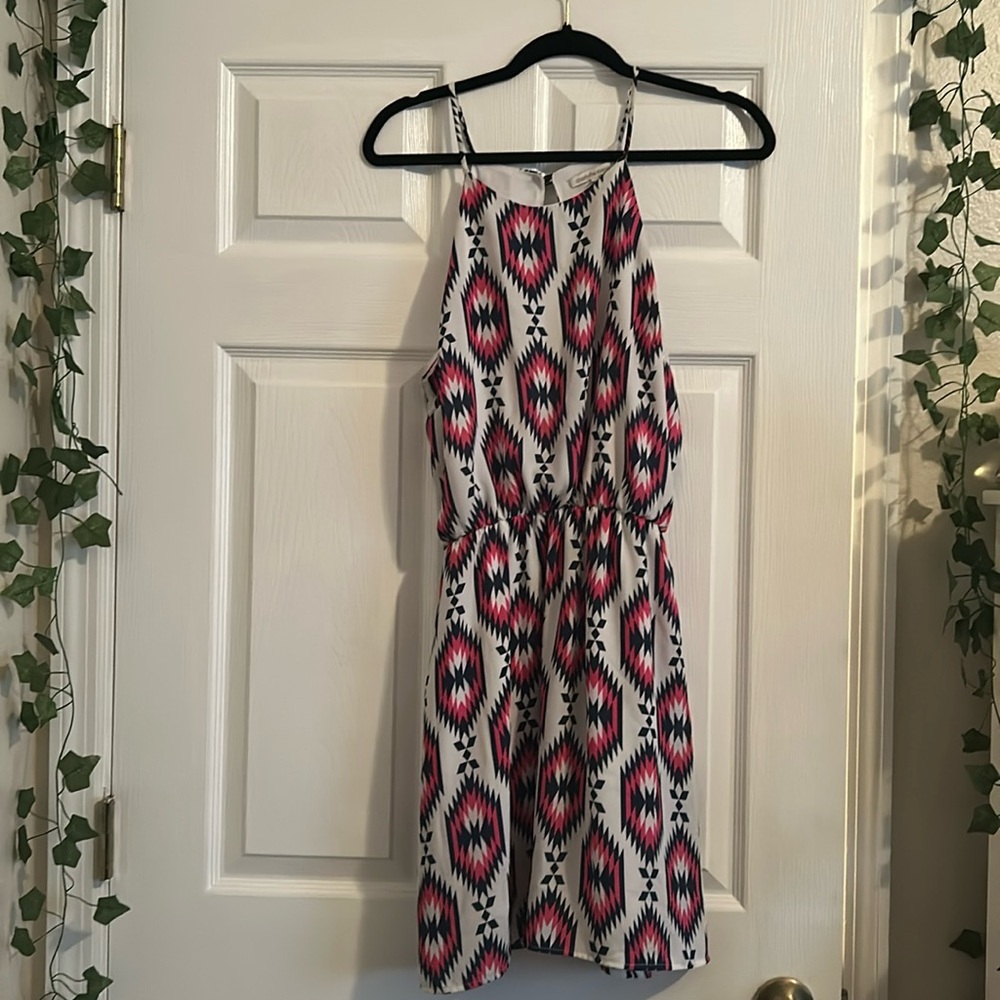 Charlotte, Russe, pink blue and white dress